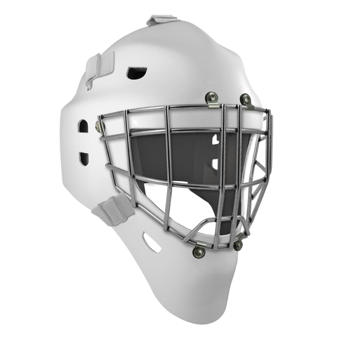 Pro Spec D1 Goalie Mask <br>Cheater Cage<br>WHT/CHR